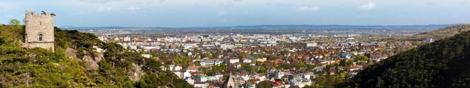 Blick auf Mödling aus Westen